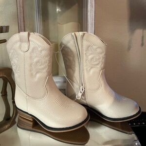 Toddler girls Ivory Western Boots